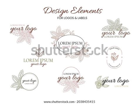 Elegant Floral Logo Design Pack Trendy Stock Vector (Royalty Free) 2038435415 | Shutterstock