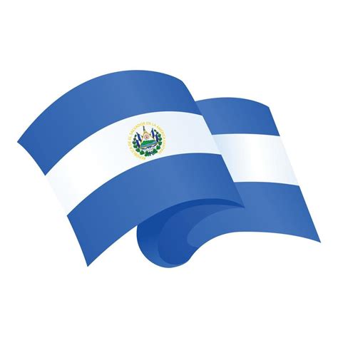 El Salvador Ribbon Icon Cartoon Vector Flag Day Vector Art At