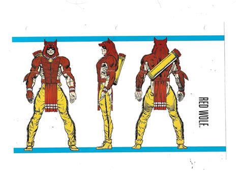 Official Handbook of the Marvel Universe Sheet- Red Wolf | Comic ...