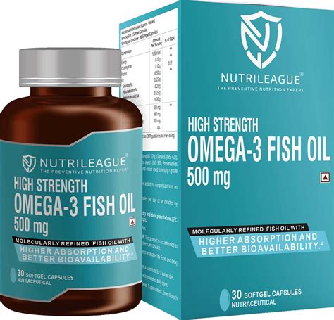 Buy Nutrileague High Strength Omega Fish Oil Mg Softgel