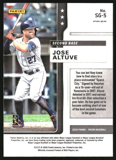 2020 Panini Prizm Star Gazing Prizms White Wave SG5 Jose Altuve EBay