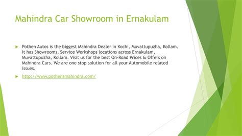 Ppt Mahindra Showroom In Kerala Powerpoint Presentation Free