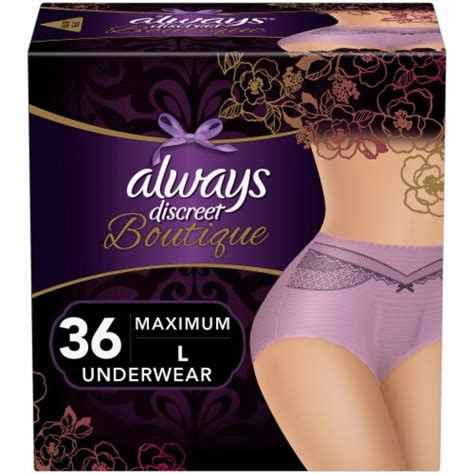 Always Discreet Boutique Large Maximum Incontinence Underwear 36 Ct Fred Meyer