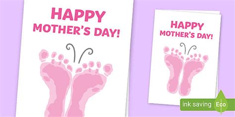 FREE Mothers Day Footprint Butterfly Gift Cards Resources