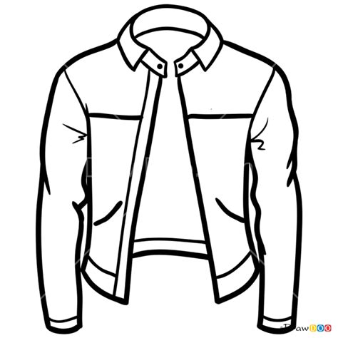 How To Draw Leather Jacket Clothes