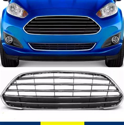 Grade Ford New Fiesta Hatch 2013 2014 2015 2016 Friso Prata Frete grátis