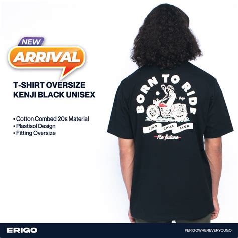 Jual Erigo T Shirt Oversize Kenji Black Unisex Shopee Indonesia