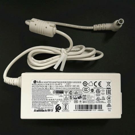 1pcs New Ac Adapter Power Charger For Lg 32mb25vq Da 48f19 48w 19v 253a Ebay