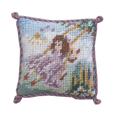 Girl On A Swing Cushion K Nicola Mascall Miniatures