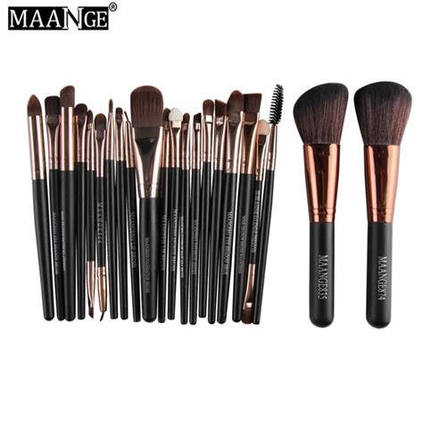 Maange 22 Pcs Pro Makeup Brush Set Powder Foundation Eyeshadow Eyeliner