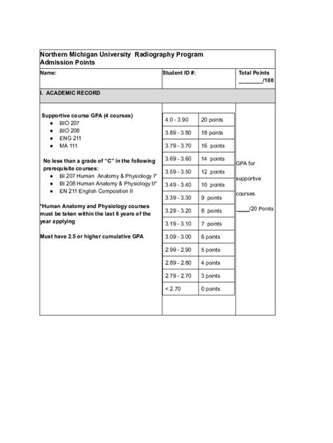 Fillable Online Radiography Program Detailsschool Of Clinical Sciences