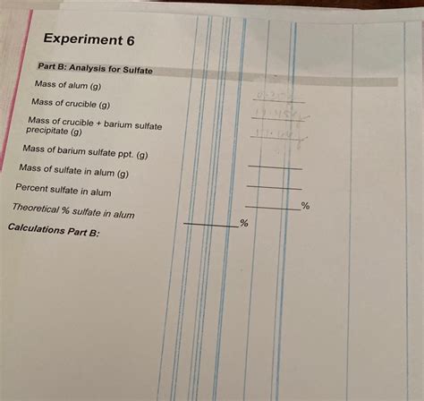 Solved Lab Report Gravimetric Analysis Part A Water Of Chegg