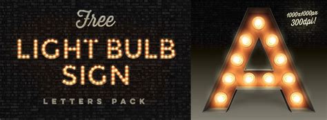 Free Font Graphic Vintage Light Bulb Sign Vintage Light Bulbs Light