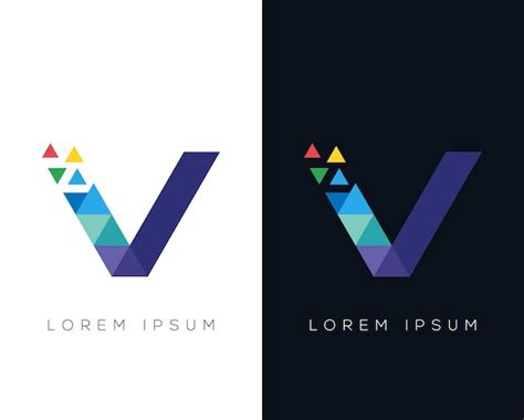 Premium Vector Modern V Letter Logo Technology Icon