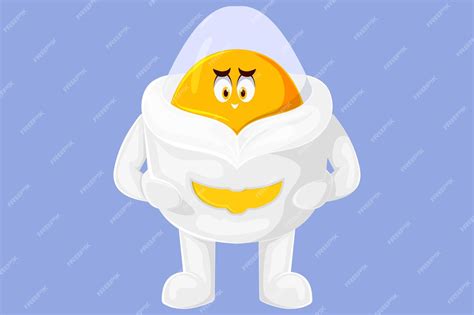 Premium Vector Cute Egg Character Design Illustration