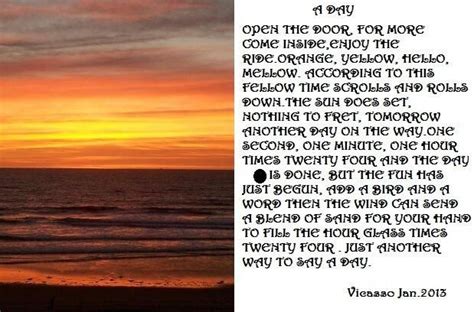 Sunset And Poemby Vicasso Sunset Poems Life Quotes