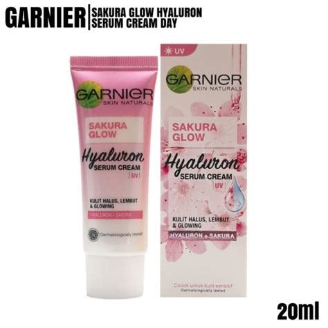 Jual Garnier Sakura Glow Hyaluron Serum Cream Day 20ml BPOM Satuan