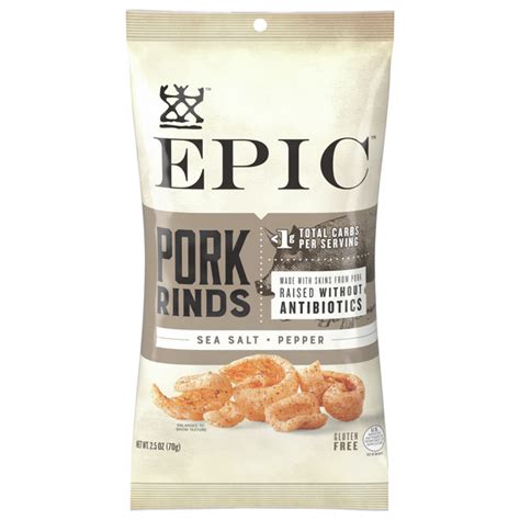 Save On Epic Pork Rinds Sea Salt And Pepper Gluten Free Order Online Delivery Food Lion