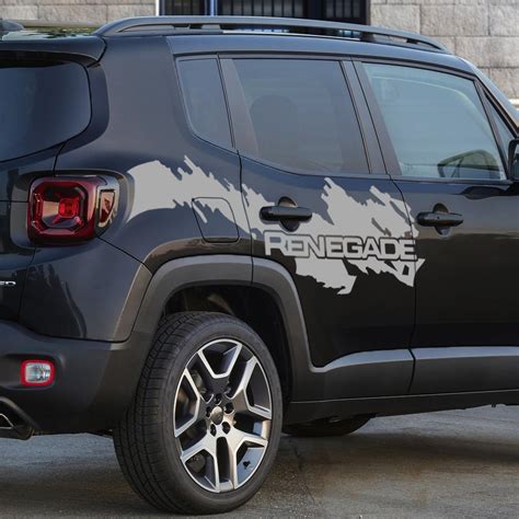 Faixa Jeep Renegade Sport Adesivo Lateral Tuning Logo Cinza Sportinox