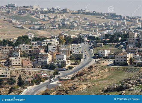 View To Karak City from the Al-Karak Castle, Jordan Stock Photo - Image ...