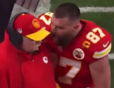 Livid Travis Kelce Causes Coach to Stumble on Sideline