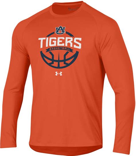 Under Armour Auburn Tigers Orange Tech Performance Long Sleeve