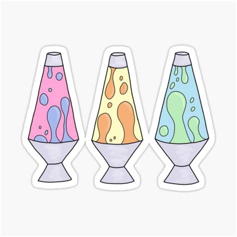 "Cool Pastel Lava Lamp Drawing" Sticker for Sale by cassbag | Redbubble