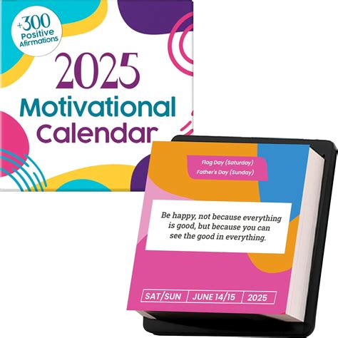2025 Motivational Calendar | Includes 300+ Positive Philippines | Ubuy