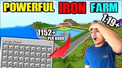 How To Make Most Powerful Iron Farm In Minecraft Pe Easiest And Best