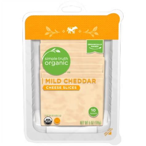 Simple Truth Organic Mild Cheddar Cheese Slices Count Oz King