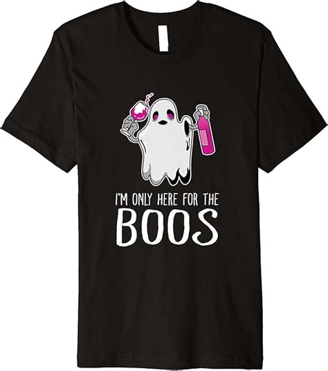 Im Only Here For The Boos Funny Halloween T Wine