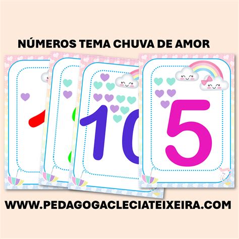 Números tema chuva de amor Clécia Teixeira