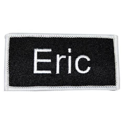 Eric Name Tag Patch Uniform Id Work Shirt Badge Embroidered Etsy