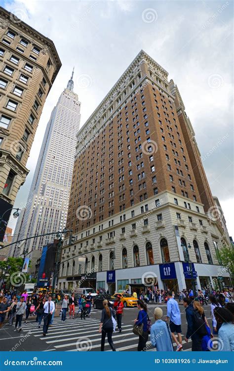 Empire State Building And Herald Towers Nyc Editorial Photo Image Of