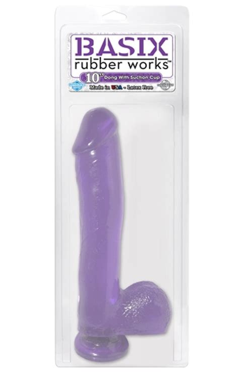 Basix Rubber Works Inch Dong With Suction Cup Purple Bodybody