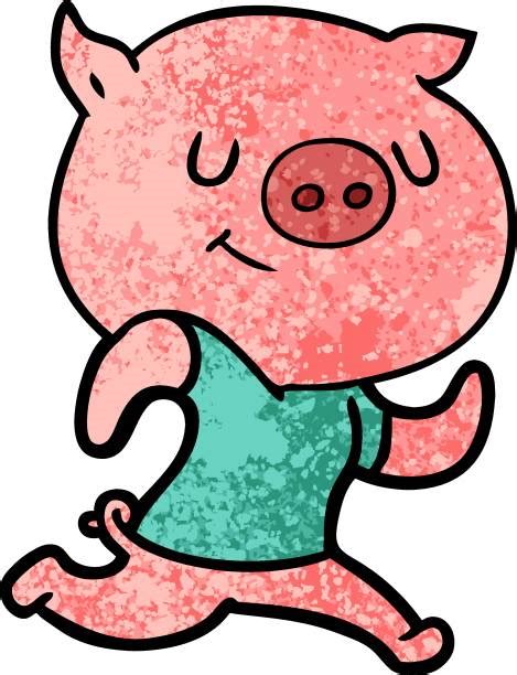 Best Running Pig Illustrations Royalty Free Vector Graphics And Clip Art