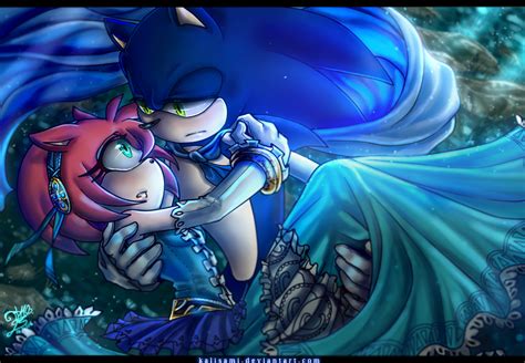 Safe Artist Kalisami Amy Rose Sonic Nimue Sonic Sonic