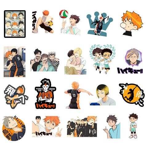 Haikyu Sticker Pack Haikyuu Anime Random Vinyl Waterproof Etsy