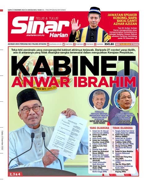 Sinarharian On Twitter Selamat Pagi 🌤️ Ini Adalah Berita Utama Di Akhbar Sinar Harian Dan