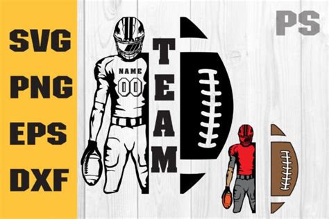 Football Player Svg Colored Layers Afbeelding Door ILukkystore