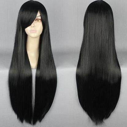 Jual WIG COSPLAY MCOSER BASE 80CM LURUS 001A BLACK Shopee Indonesia