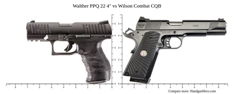 Walther PPQ 22 4 Vs Wilson Combat CQB Size Comparison Handgun Hero