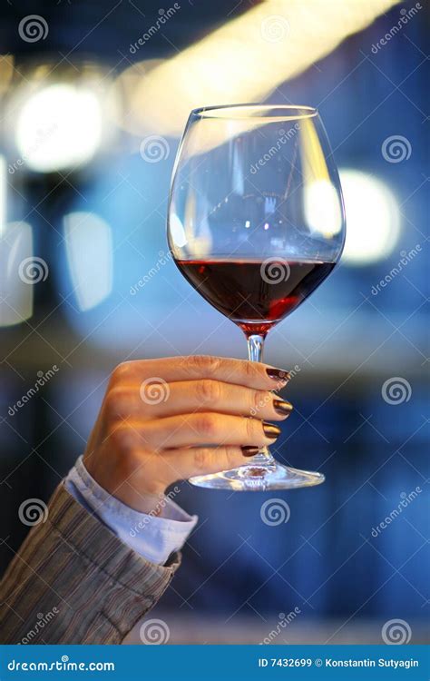 Hand Holding Glass Of Wine Stock Image Image Of Drink