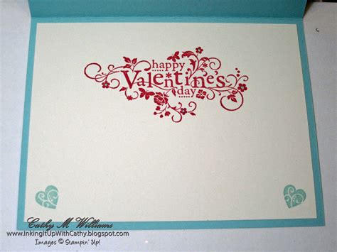 Inking It Up With Cathy: Stampin' Up - Valentine's Card