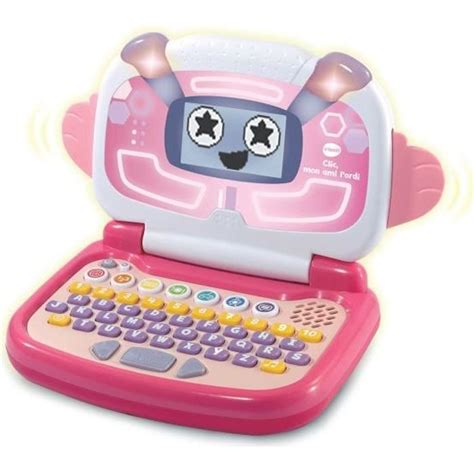 Ordinateur Éducatif Enfant VTECH Clic mon Ami l Ordi Rose Pile