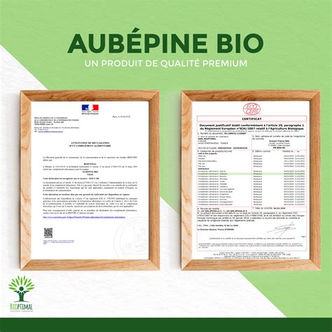 Aubépine bio Complément alimentaire Sommeil Anti Stress