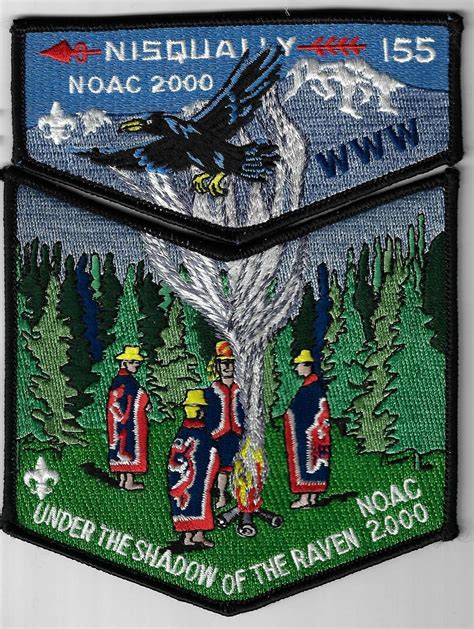 OA 155 Nisqually 2000 NOAC Flap Set BLK Bdr Pacific Harbors WA FBL