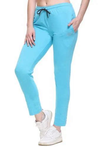 Cupid Women Cotton Regular Fit Trackpants And Lowers Aqua At Rs 499