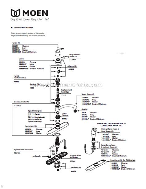 Moen 67430 Parts List And Diagram EReplacementParts