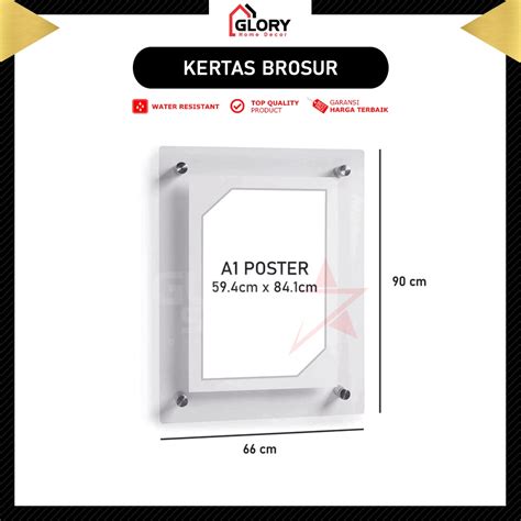 Jual Acrylic Display Wall Frame Poster A1 Bingkai Akrilik Poster